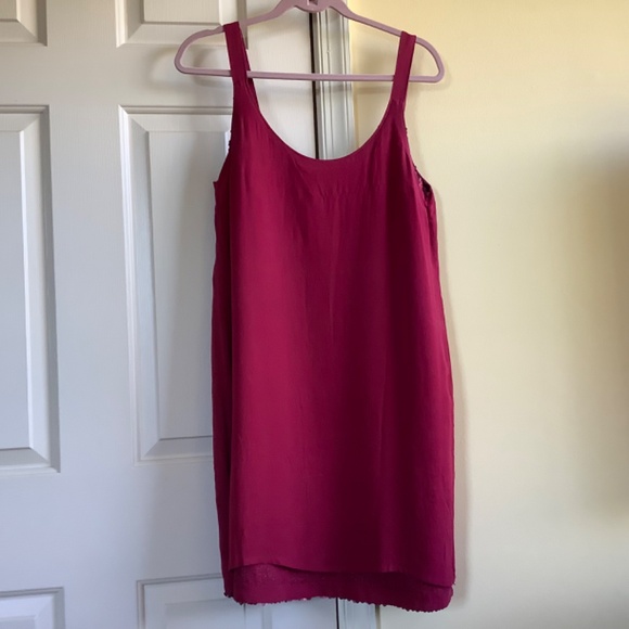 Theory Silk Sequins Party Dress Magenta SZ 10 - Picture 10 of 16